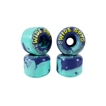 Snot Wheel Co. "Teal/Purple Swirl" Skateboard Wheels - 54mm/99a