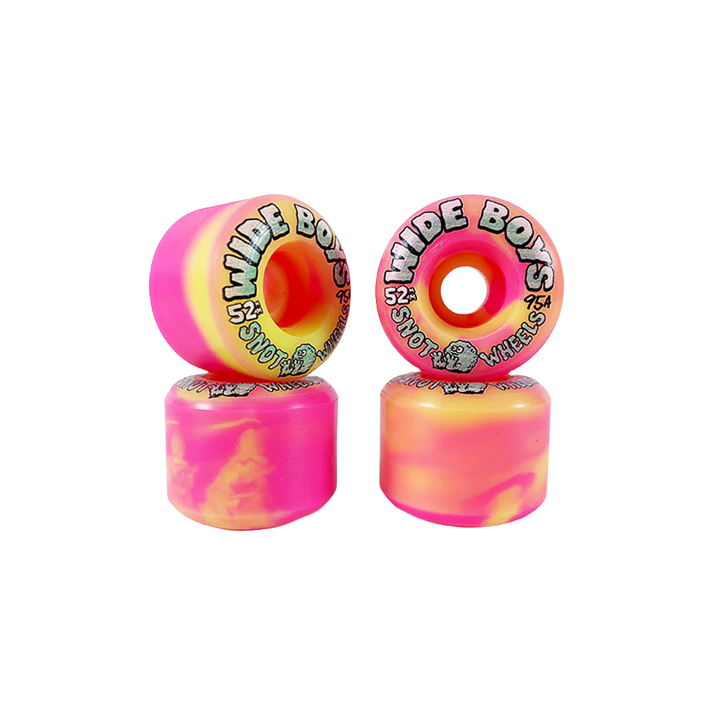 Snot Wheel Co. "Wide Boys Swirl" Yellow/Pink - 52mm/95a