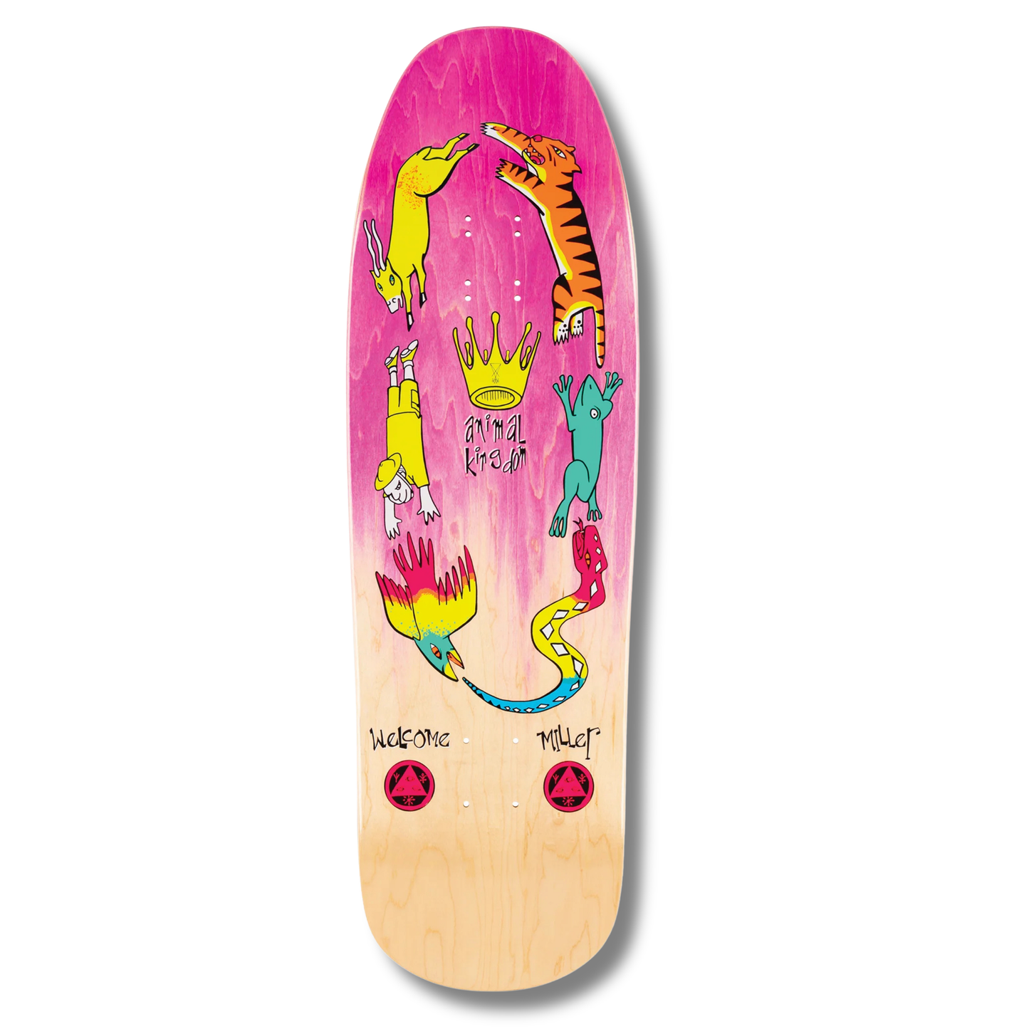 Welcome Skateboards Chris Miller "Animal Kingdom" Gaia Shaped Deck - 9.6"