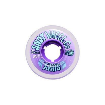 Snot Wheel Co. "X-Rays" Clear/Purple Core - 54mm/85a
